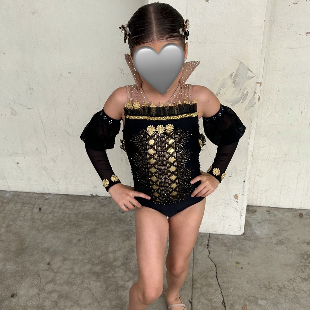 Black and Gold Jazz Musical Theater Royal Queen Custom Dance Costume